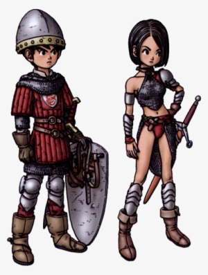 Male And Female Warriors - Dragon Quest Ix Png
