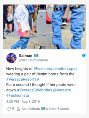 While Many People Were Confused And Some Thought That - Jennifer Lopez Denim Boots