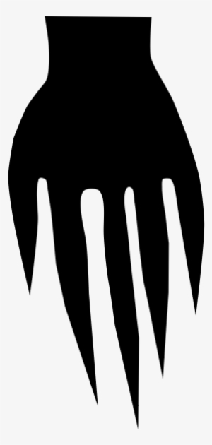 Scary Hand Rubber Stamp - Scary Black Png