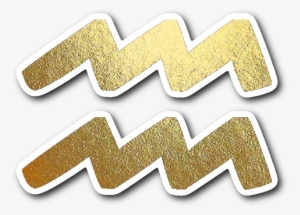 Aquarius Gold Sign Vinyl Sticker - Emblem