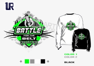 Wrestling Battle For The Belt Tshirt Vector Design - Hardcore T Shirt Design