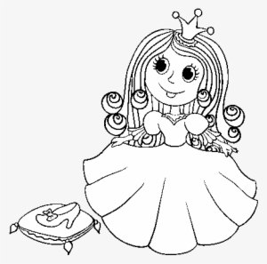 Princess And Glass Slipper Coloring Page - Desenho De Princesa Desconhecida Para Pintar