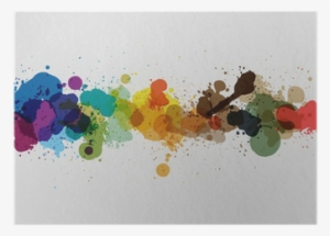 Paper Texture With Watercolor Splatter, Vector Template