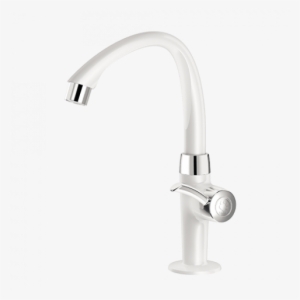 Tigre Table Washbasin Faucet White Line With Chrome