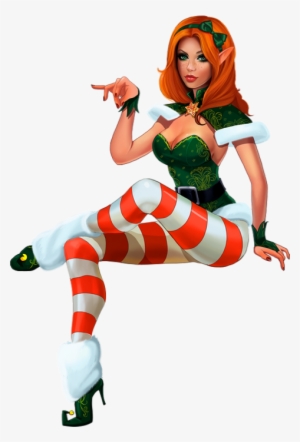 Sexy Christmas Elf Cartoon