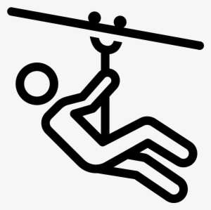 This Icon Depicts Ziplining - Zip Line Black And White