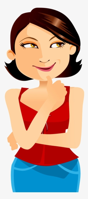 Thinking Woman Png Image Free Download - Conscious Eater