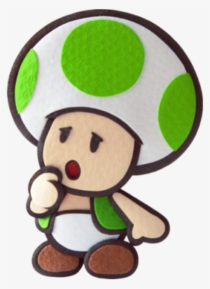 Green Toad Thinking Artwork - Green Toad Paper Mario