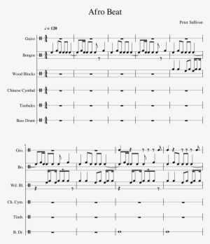Afro Beat Sheet Music Composed By Peter Sullivan 1 - Sheet Music