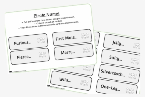 Pirate Names Role-play Activity/prompt Cards/game - Piracy