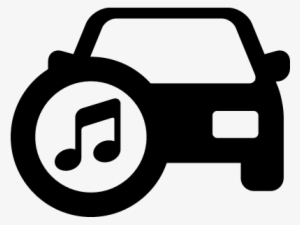 Car With Music Vector - Car Music Icon