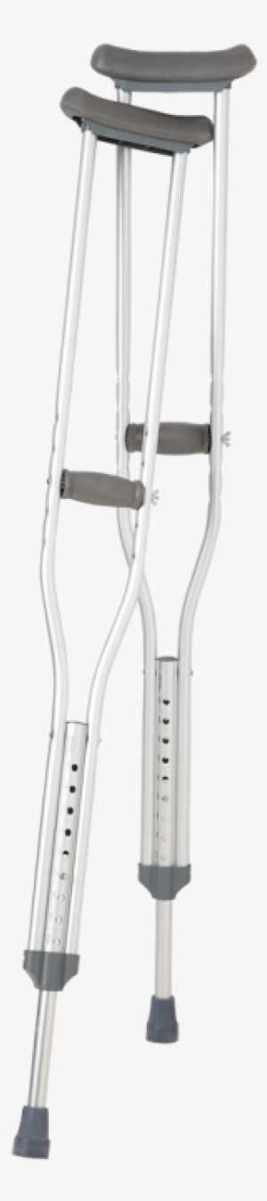 Aluminum Push Button Crutches - Crutch