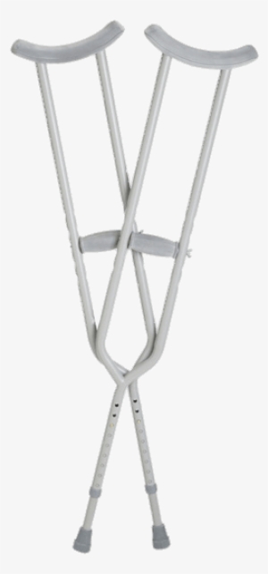Crossed Underarm Crutches - Metal Crutches