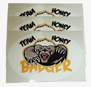 Team Honey Badger Sticker - Honey Badger Mascot Claw Shower Curtain