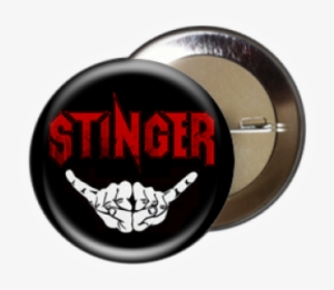 Button "stingerfinger" 37mm - Much Rock For One Hand