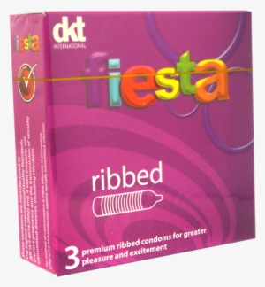 Fiesta Ribbed Texture 3pcs Condom - Fiesta Condom Png