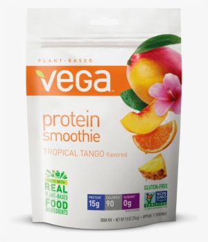 Vega Protein Smoothie, Tropical Tango Flavor, - Vega Protein Smoothie Powder, Tropical Tango, 9 Oz