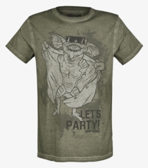 Let's Party Men T-shirt Olive 100% Cotton Gremlins - Gremlins T Shirt