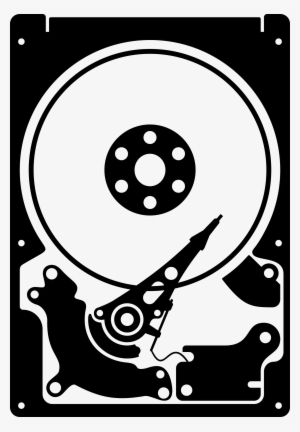 Computer Clipart Harddisk - Hard Drive Black And White