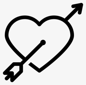 Heart With Arrow Icon - Heart Blue Png Arrow