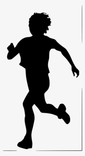 Silhouette Of A Running Man Vector Image Public Domain - Silhouette Person Running