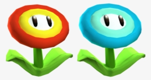 Wii Super Mario Galaxy Fire Flower Ice Flower The Models - Smiley