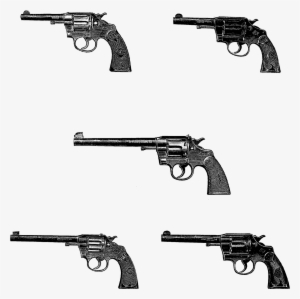 Gun Revolver Vintage Images Collage Sheet Download - Colt Revolvers Npage From An Abercrombie And Fitch