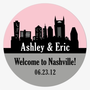 Nashville Tennessee Skyline Personalized Sticker