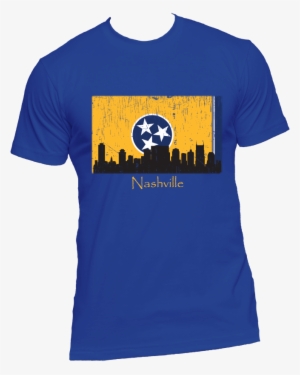 Nashville Skyline Yellow Men's Short Sleeve T-shirt - Avatar 4 Elements T Shirt