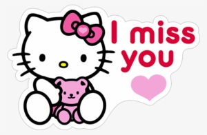 I Miss You Cute Heart Kawaii Kitty Missing Valentine - Miss You Hello Kitty