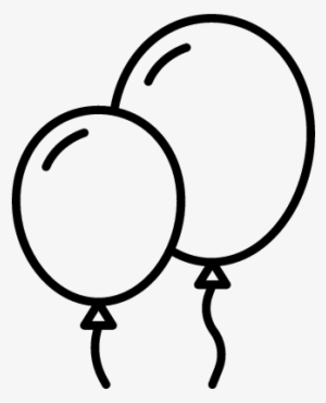 Two Party Balloons Vector - Balloons Vector Black And White Free
