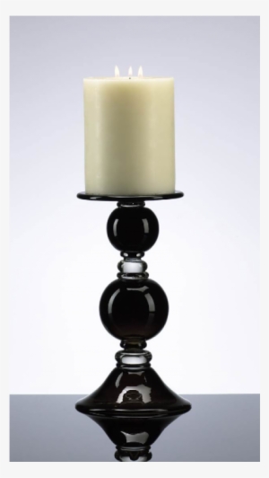 Black Finish Small Globe Candle Holder