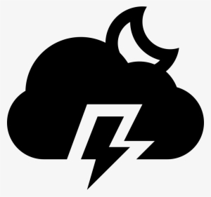 Png File - Cloud With Lightning Icon