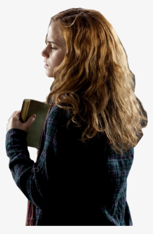 Hermione Worried With Book From Behind Png Image - Harry Potter Et Les Reliques
