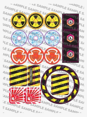 Total Nuclear Annihilation Pinball Target Decal Set - Circle