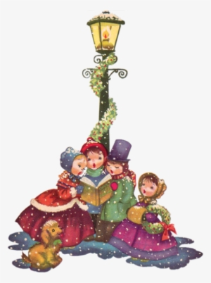 Vintage Christmas Carolers Png Clip Art Big - Old Victorian Carolers Christmas