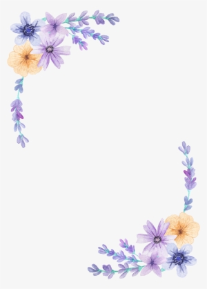 Pin By Gunn Torp On Clips - Transparent Purple Flower Border