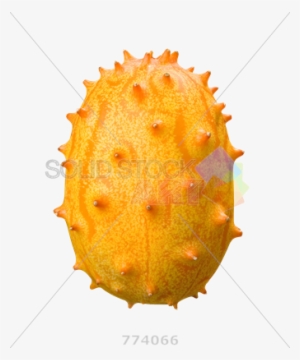 Stock Photo Of Orange Kiwano Horned Melon Isolated - Horned Melon