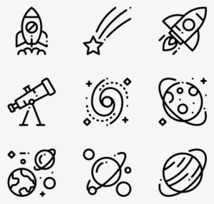 Space - Transparent Background Weather Vector Icons