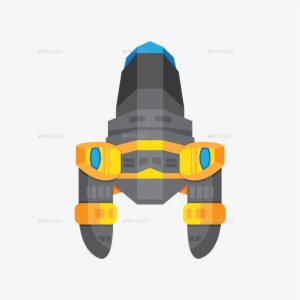Image Royalty Free Stock Flat By Mii Design Graphicriver - Spaceship Sprite Transparent Background