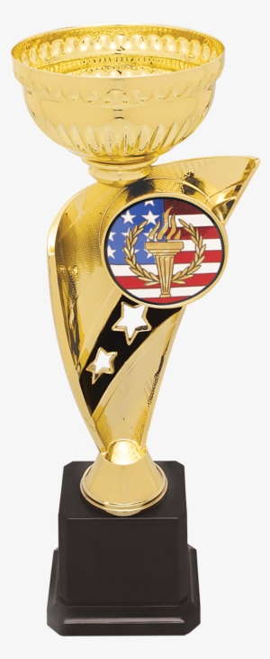Gold Banner Cup Trophy With Insert - Trophy