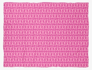 Pink Ribbon Fleece Blanket - Wool
