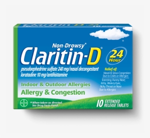 Front View Of Claritin D® Tablets 24 Hour Package - Claritin D