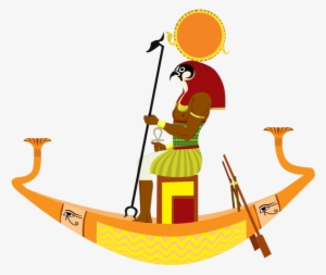 God Ra On Aten Boat-hj56 - Ra Egyptian God Boat