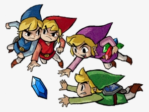 Zelda Clipart Original Link Legend - Legend Of Zelda Four Swords Links
