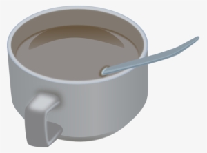 With Clip Art At Clker Com Vector - Tea Cup With Spoon Png