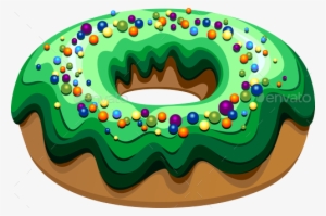 Doughnut Clipart Green - Drawing