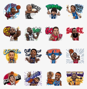 These Stickers Include Basketball Favorites Like Lebron - Nba スタンプ