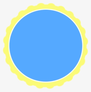 Yellow & Blue Scallop Circle Frame Svg Clip Arts 594