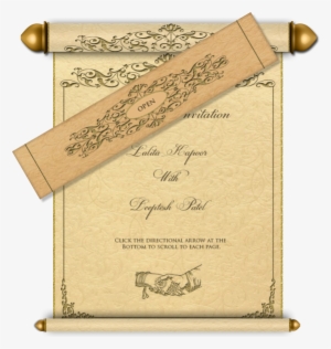 Email Wedding Card - Scroll Royal
